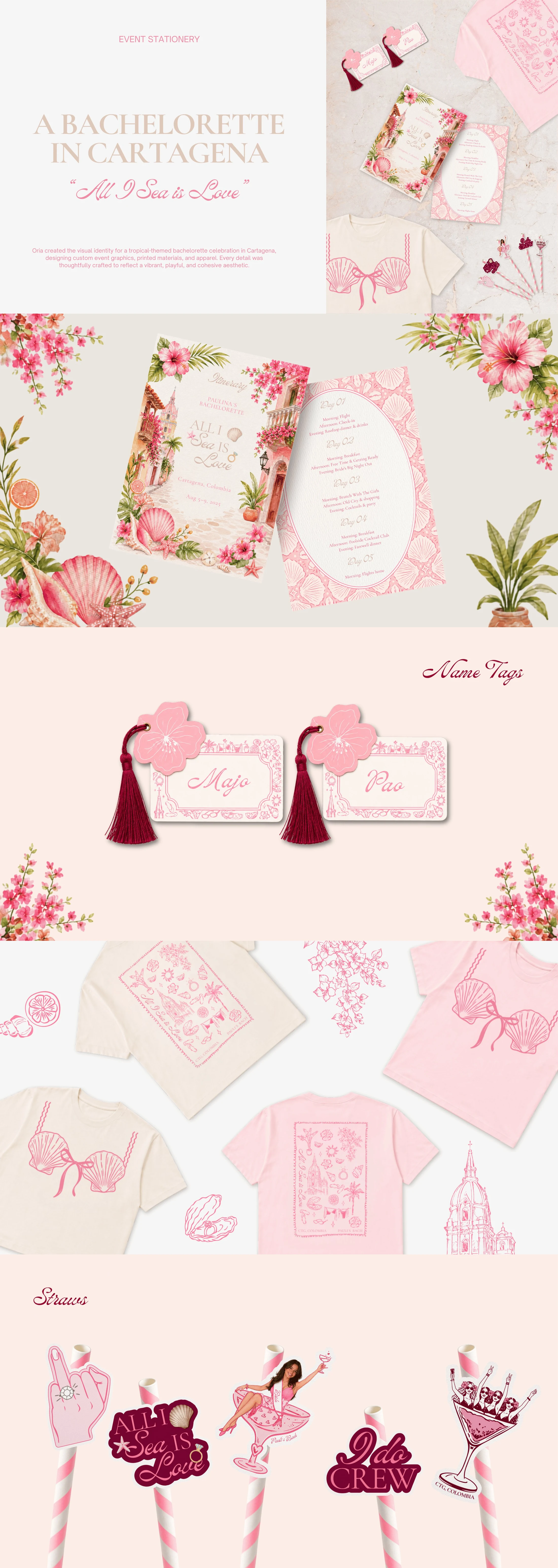 A Bachelorette in Cartagena — Event Stationery case study