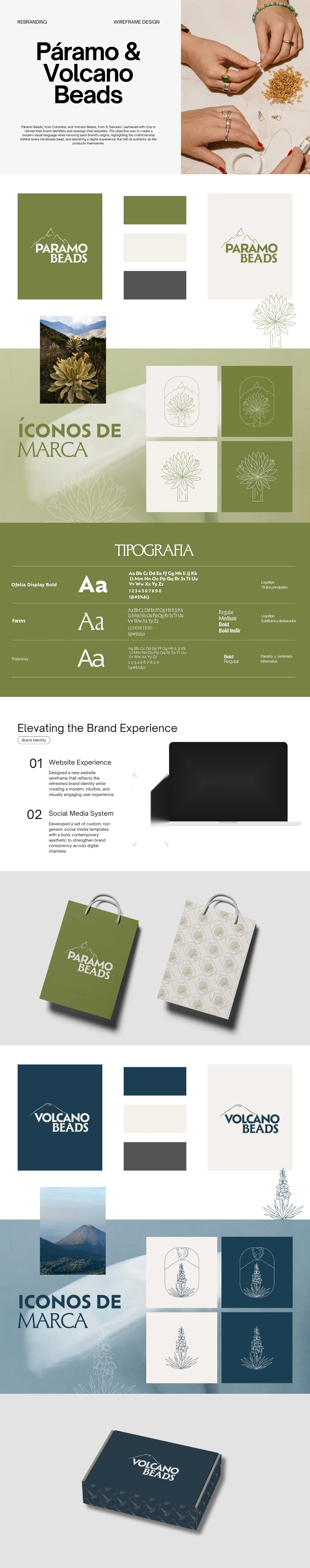 Páramo & Volcano Beads — Branding and Web Design case study