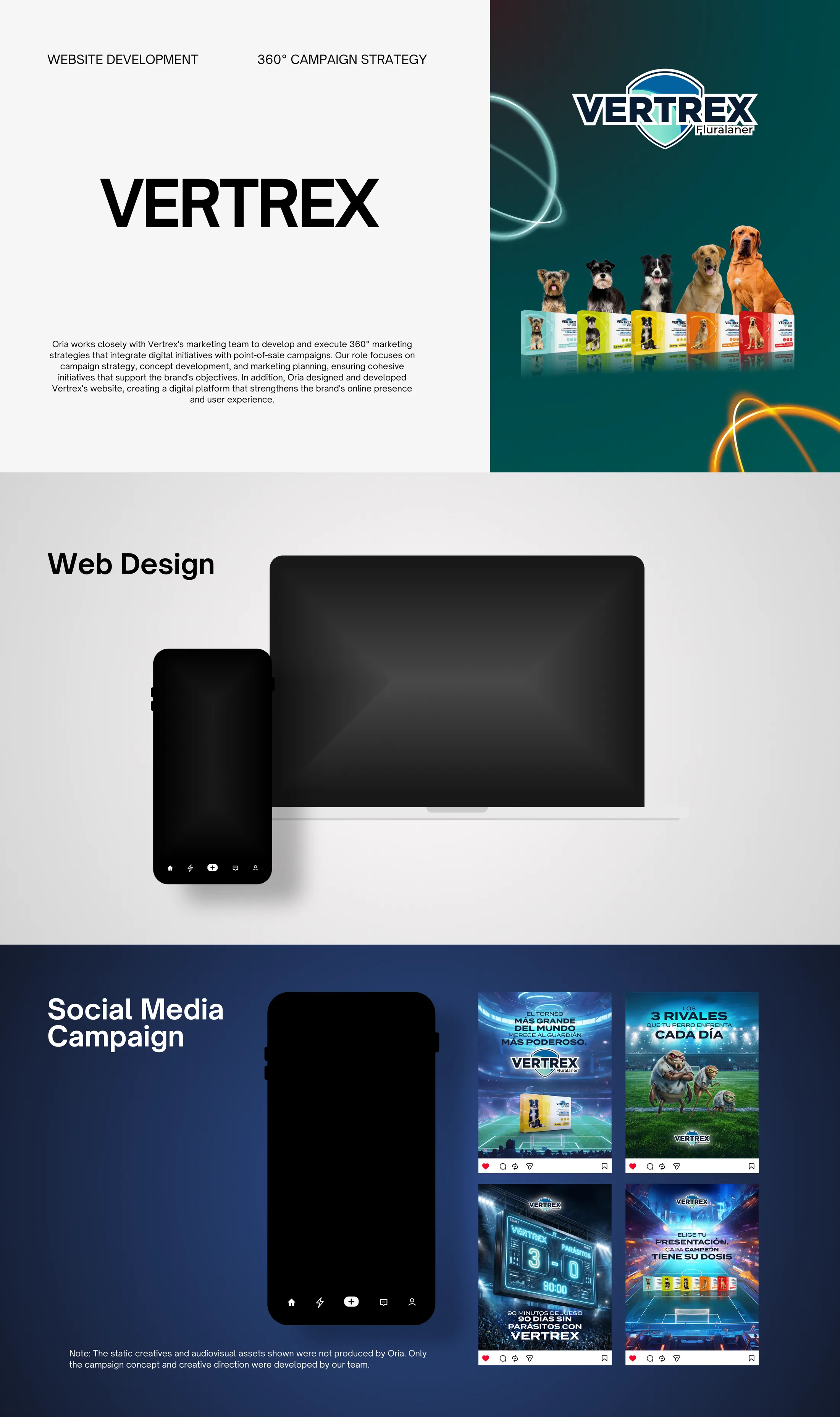 VERTREX — Web Design and 360° Campaign case study